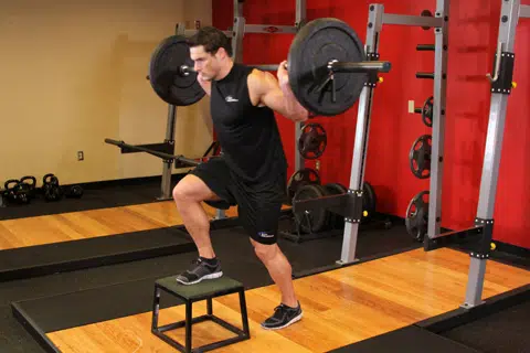 Correct form for Barbell Step-up