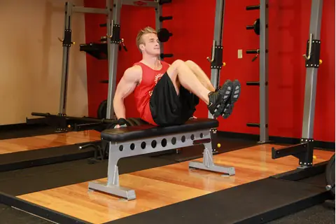 Correct form for Seated Knee Tuck