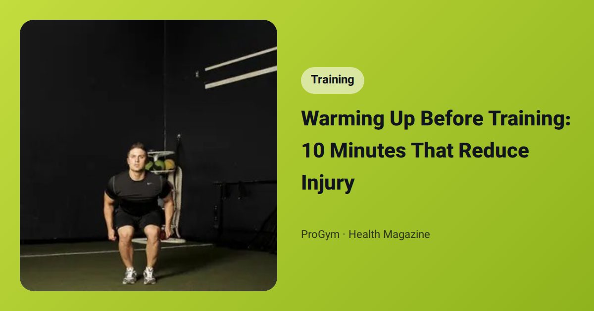 Warming Up Before Training: 10 Minutes That Reduce Injury