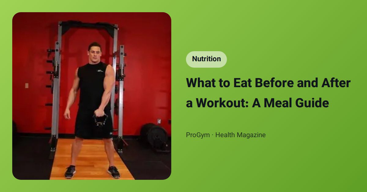 What to Eat Before and After a Workout: A Meal Guide